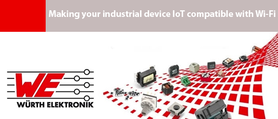 Würth Elektronik thumbnail with "Making your industrial device IoT compatible" t